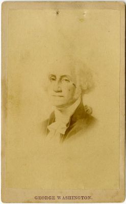 ג'ורג' וושינגטון - תצלום אלבומין. המאה ה־19. carte de visite - תצלום אלבומין מוקדם של אבי האומה 