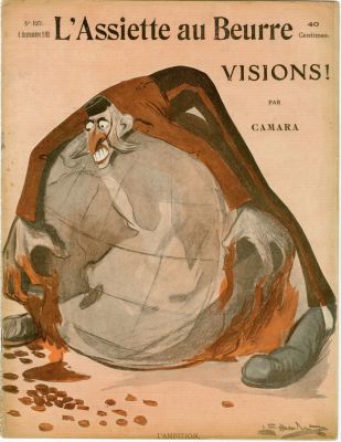 "האמביציונר" - גיליון העיתון 'צלחת החמאה' הצרפתי - קריקטורה אנטישמית גדולה. גיליון ה L'Assiette 