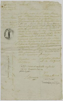 דרכון צרפתי מתוארך על פי 'לוח השנה המהפכני'. צרפת, 1804. דרכון צרפתי נדיר המתוארך על פי מניין 