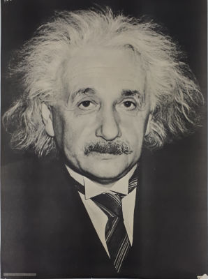 אלברט איינשטיין כרזת ענק. ניו יורק, שנות ה־60. כרזת ענק של אלברט איינשטיין מסדרת Personalities 