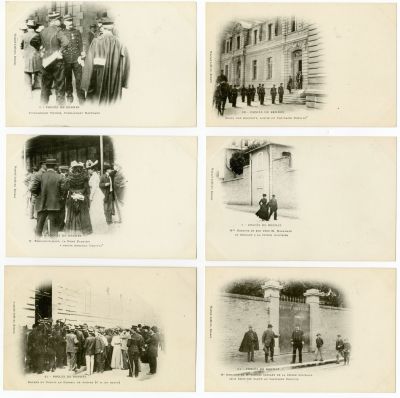 פרשת דרייפוס - אוסף גלויות מהמשפט החוזר ברן - 1899. PROCES DE RENNES - משפט רן. 29 גלויות 