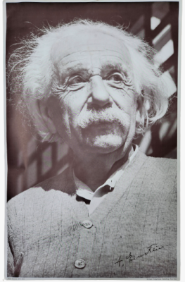 אלברט איינשטיין כרזת ענק. ברלין - ניו יורק, המאה ה־20. כרזת ענק של אלברט איינשטיין הוצאת 