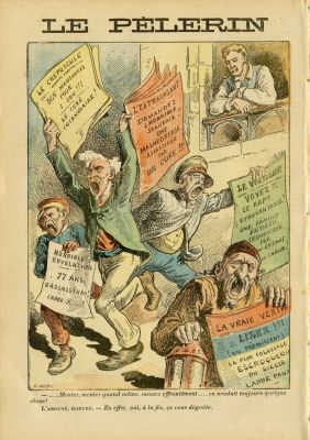 שמונה גיליונות אנטישמים של ה'לה פלרין' הצרפתי. סוף המאה ה־19 וראשית המאה ה־20. שמונה גיליונות 