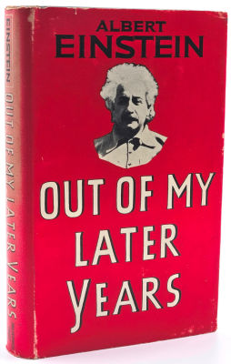 אלברט איינשטיין - מהשנים המאוחרות של חיי - ניו יורק 1950 - מהדורה ראשונה - עותק עם מעטפת הנייר 