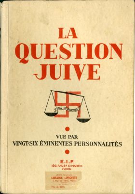 השאלה היהודית - פרסום חשוב שיצא בעקבות גלי האנטישמיות בצרפת לאחר עליית היטלר לשלטון. LA 