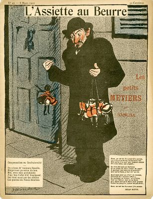 "הכל באשמת היהודים המלוכלכים" - גיליון אנטישמי של השבועון "צלחת החמאה". מרץ 1902. L'Assiette au 