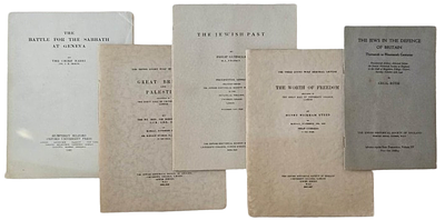 חמשה פרסומים בהוצאת החברה ההיסטורית היהודית של אנגליה. לונדון, שנות ה־30. חמשה פרסומים בהוצאת 