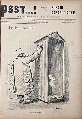 All issues of the anti-Semitic weekly "Psst!" - Paris 1898-1899. Volume incorporating all 