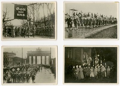 Collection of cards from the series “The New Reich”.
Events of the Nazi party's rise to power. 