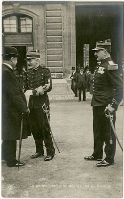 Six real photo postcards from the honor ceremony held for Dreyfus at the &Eacute;cole Militaire 