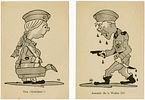 A series of illustrated anti-Nazi caricatures. [Alsace, 1942]. 8 anti-Nazi caricatures in Image - 2
