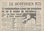 “Twelve death sentences by hanging – this is the Nuremberg verdict” – issue of the Belgian Image - 2