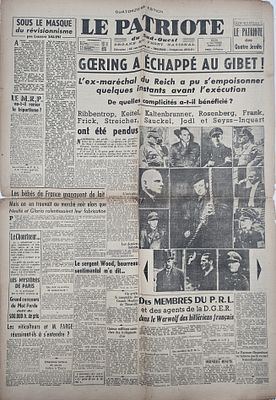 The Execution of the Nuremberg Verdict – the Hangings and Hermann G&ouml;ring’s Suicide – report 