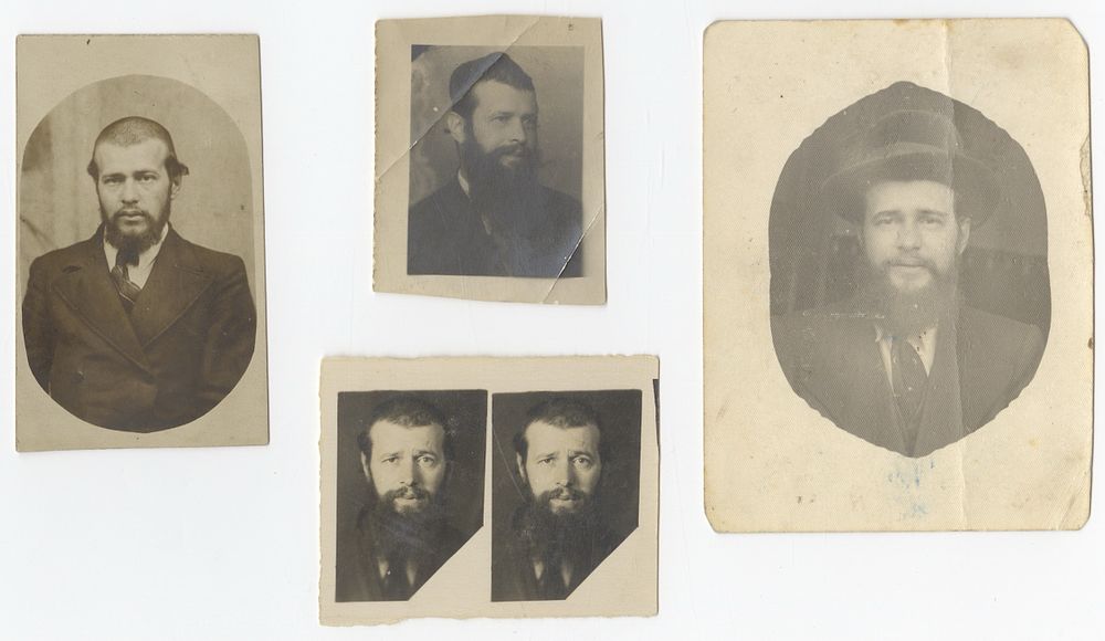 Photographs, postcards, and documents of Rabbi Dov Yechiel from the years of horror in the Iași 