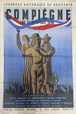 Large poster for the event “National Days of Remembrance”. Compi&egrave;gne (France), August 1946. "Jou 