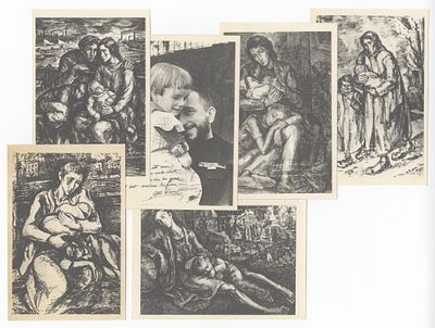 Maurice Mendjisky – Set of postcards in tribute to the fighters of the Warsaw Ghetto who passed away