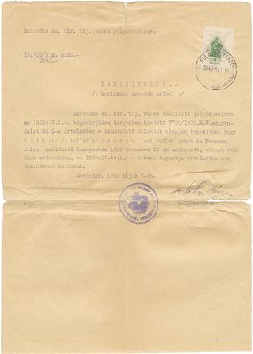 A life-saving document - An official certificate for a Jew stating that he is not of the Jewish 