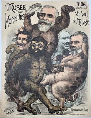 "Ball at the &Eacute;lys&eacute;e Palace" – Dreyfus and his supporters in a joint dance – poster no. 26 from 
