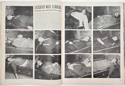 First publication of photographs of the execution of the sentences in Nuremberg in the American 
