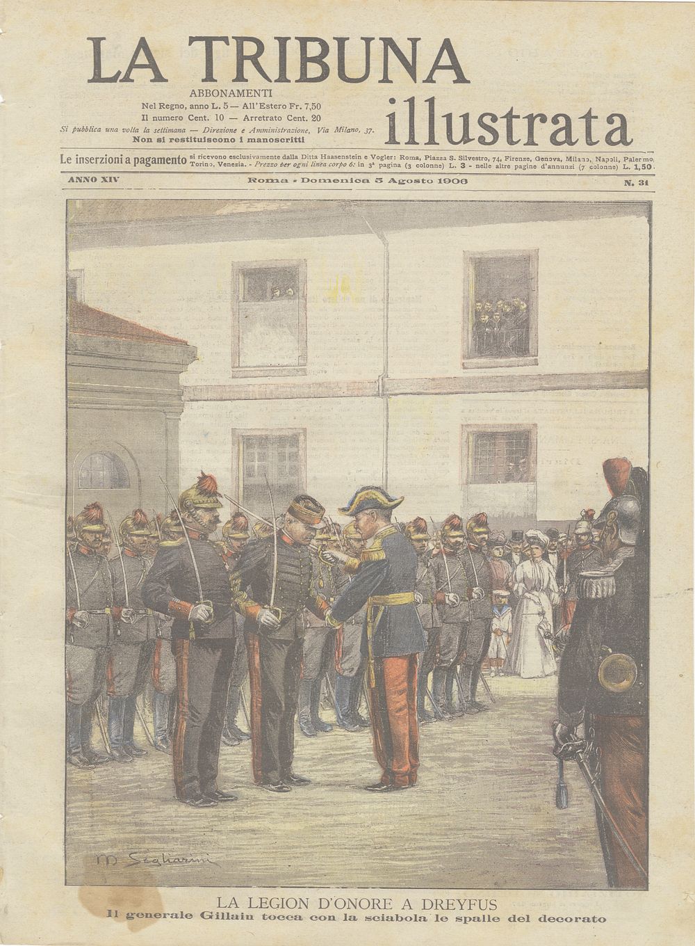 The ceremony of awarding the Legion of Honour to Dreyfus and the restoration of his ranks - 
