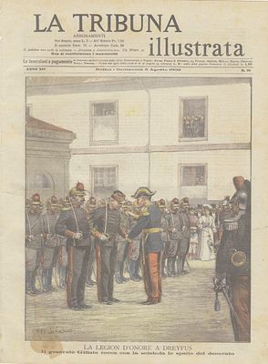 The ceremony of awarding the Legion of Honour to Dreyfus and the restoration of his ranks - 