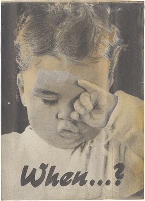 ״Father will never come back״ - A German propaganda leaflet dropped from airplanes. 1940s. ״Fath 