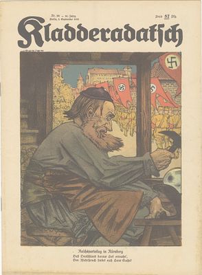 Antisemitic issue of the magazine Kladderadatsch ahead of the Nazi “Party Day” in Nuremberg - 