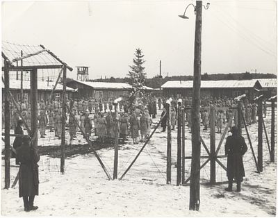 Large Photograph - Morning Roll Call of Women at Ravensbr&uuml;ck Concentration Camp. Large 