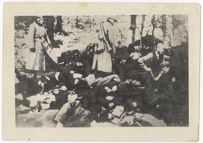 Two Harsh Photos of the Execution of Jews from the Bochnia Ghetto Prior to Its Final 