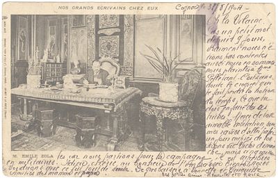 Collection of Postcards – Rare Photographs of &Eacute;mile Zola. C. 1900. 10 Real photo postcards of 