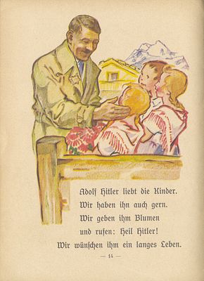Wir Kinder - A Children's Reading Textbook in Nazi Germany Incorporating Explicit Nazi Messages 