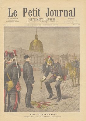 Issue of "La Petit" - Alfred Dreyfus's Humiliation Ceremony. Rare Le Petit Journal issue dated 