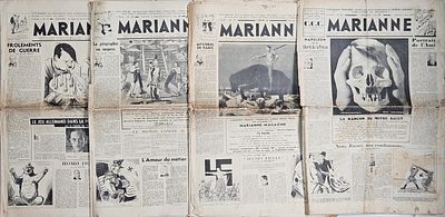 Four Issues of the French Weekly Marianne – Anti-Nazi Caricatures at the Outbreak of World War 