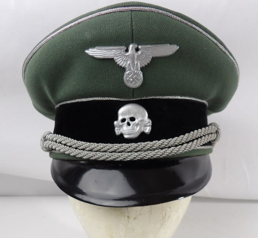 Lot 44: WW2 WWII German Waffen SS Officers Visor