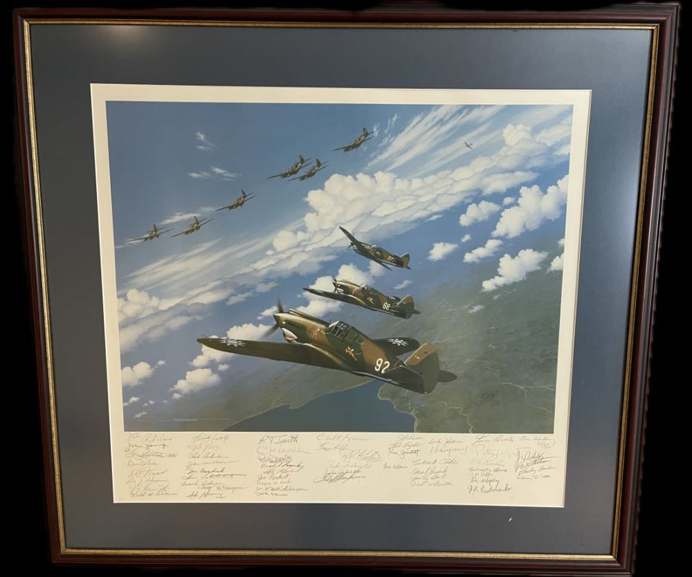 Lot 171A: Flying Tigers by Stan Stokes Signed by 50 Members of the AVG