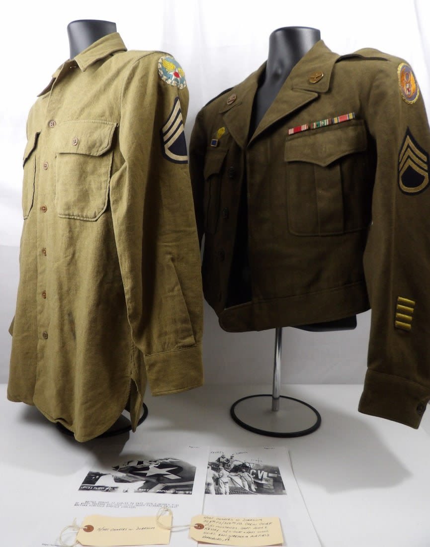 Lot 173: Named WW2 WWII 8th USAAF Uniform Grouping. 368th Fighter Squadron