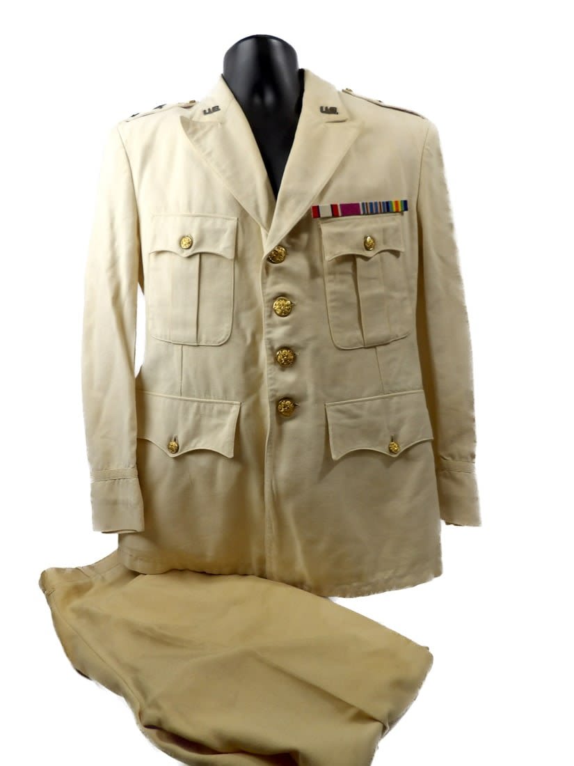 Lot 174: WW2 WWII Major General Thomas Alexander Terry Dress Whites Uniform