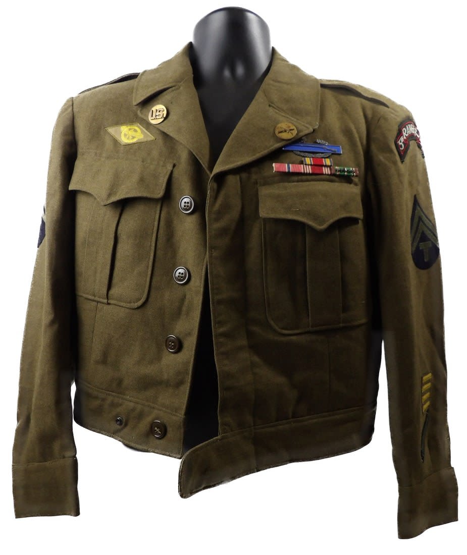Lot 181: Identified WW2 WWII D-Day landing 5th Ranger Battalion Ike Jacket