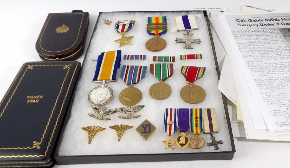 Lot 188: Named Medal Grouping to 231st Station Hospital's Commanding Officer