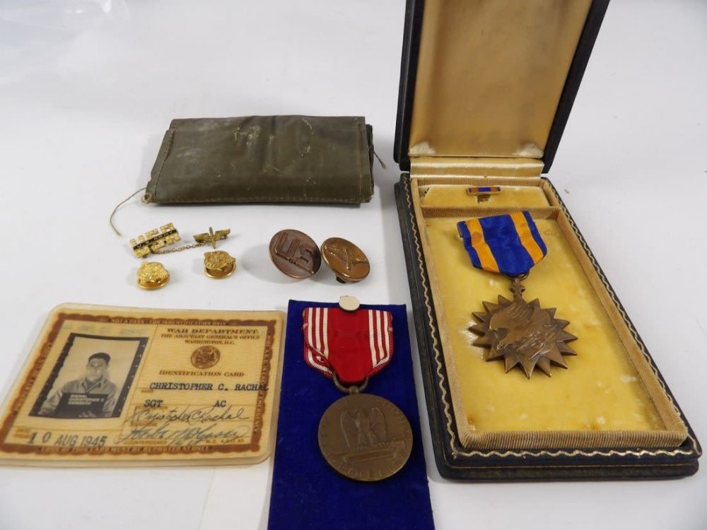 Lot 192: Named WW2 WWII USAAF Medal Grouping