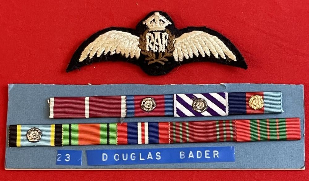 Lot 204D: Douglas Bader Wings and Medals Display
