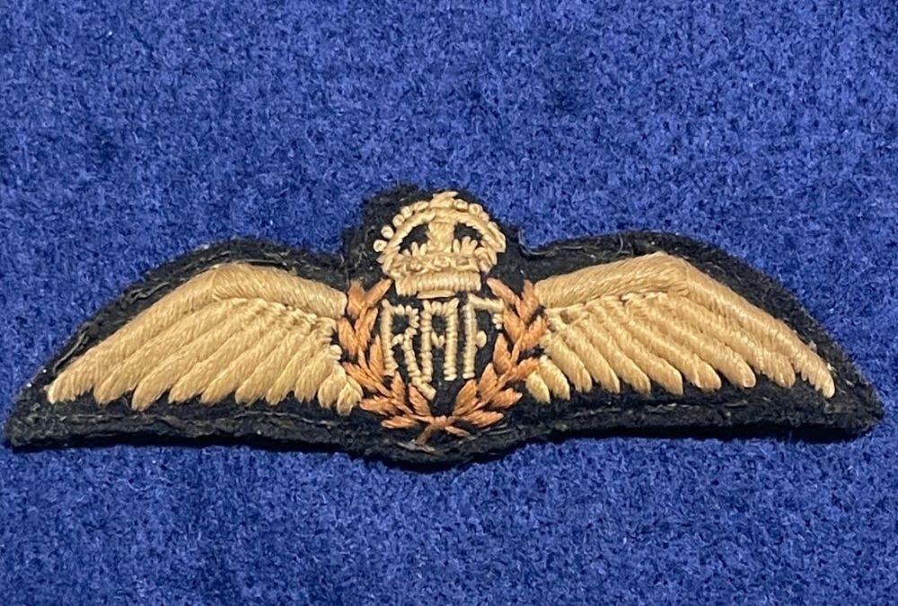 Lot 227: WWII RAF Padded Pilot's Wings