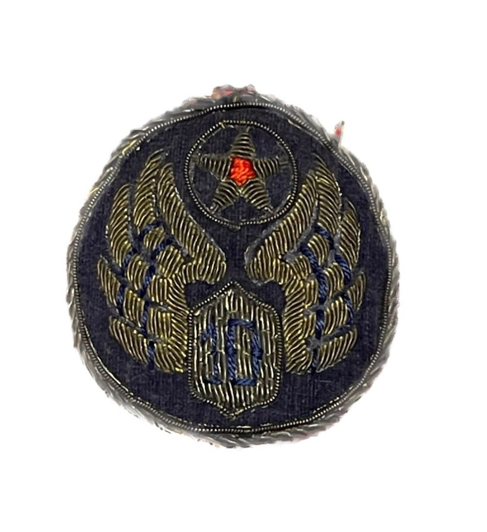Lot 235: WWII 10th AAF Patch in Bullion
