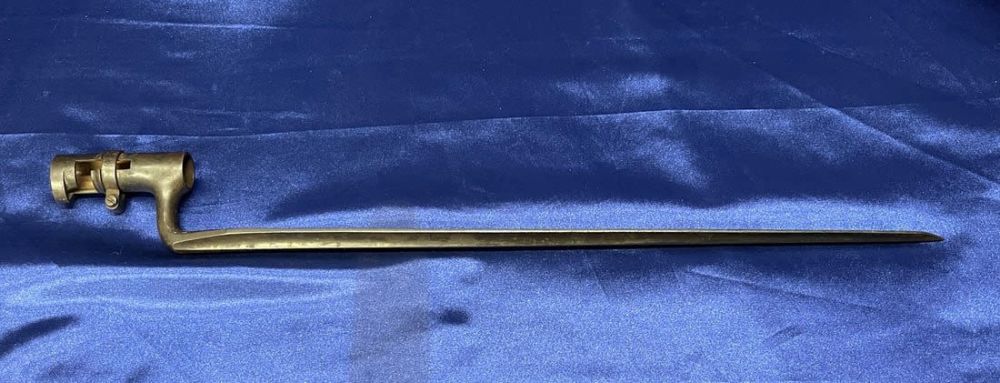Lot 243: Civil War Union Socket Bayonet 1838 with hardware.