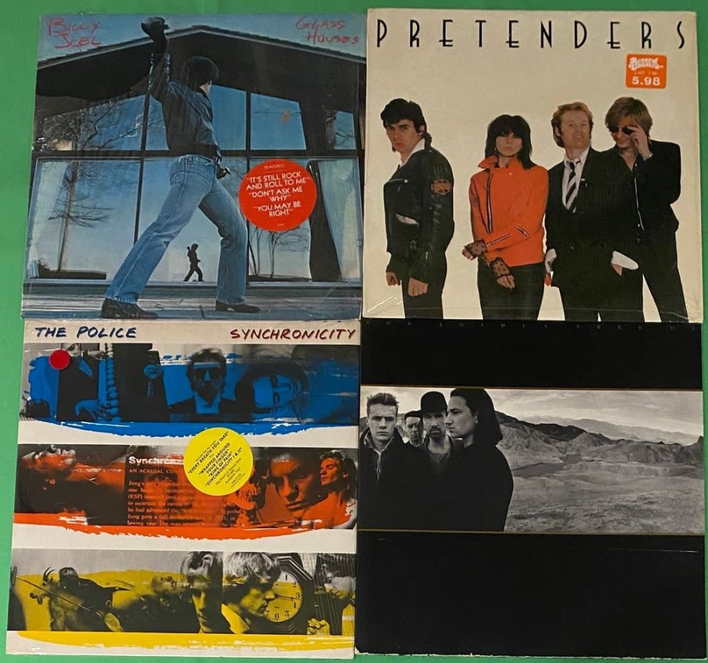 Lot 253: 1980's Rock Vinyl Record LP Lot