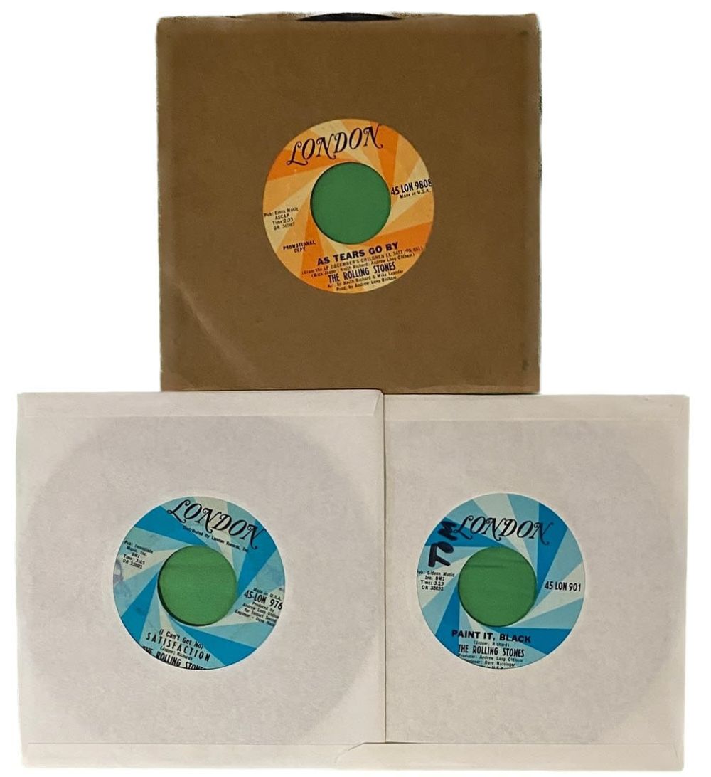 Lot 257: 1960's 1st Press Rolling Stones 45 Lot