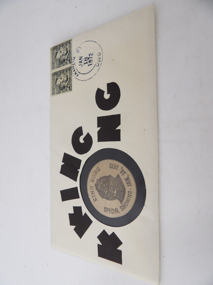 Lot 302: Unopened original King Kong Special Showing Ticket/Coin/letter