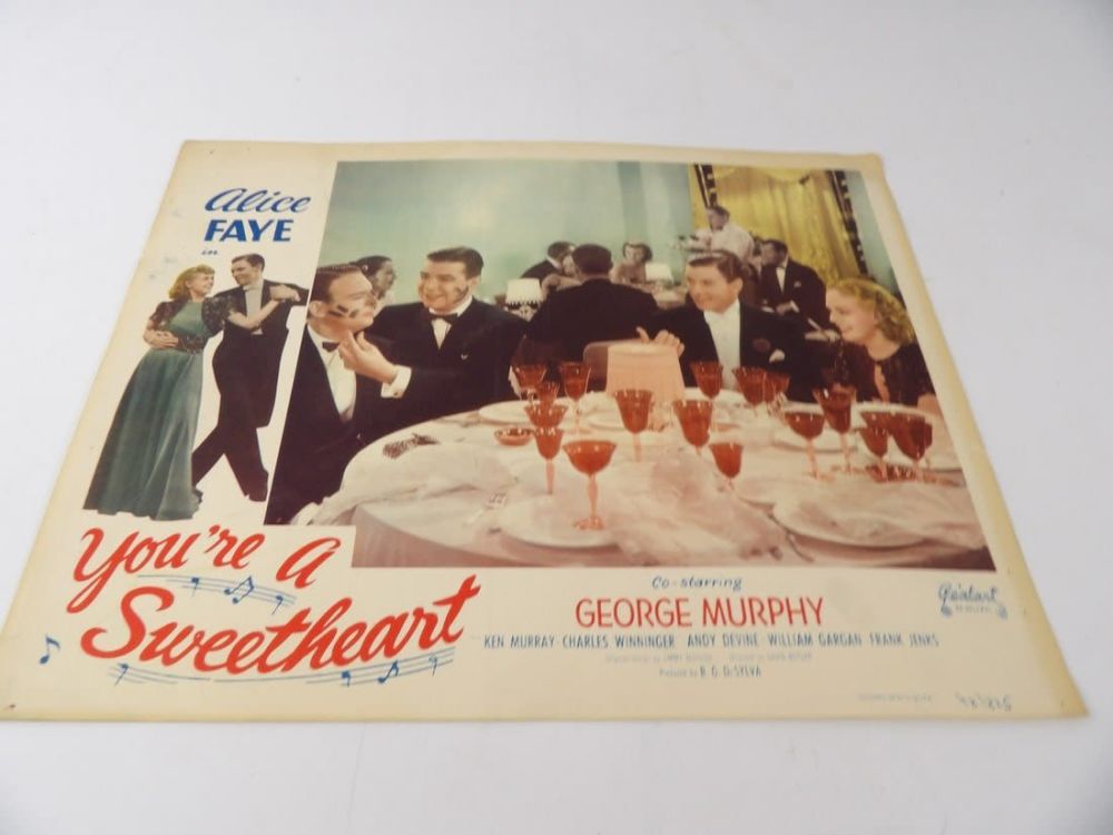 Lot 306: Your a Sweetheart Lobby Card Starring Alice Faye