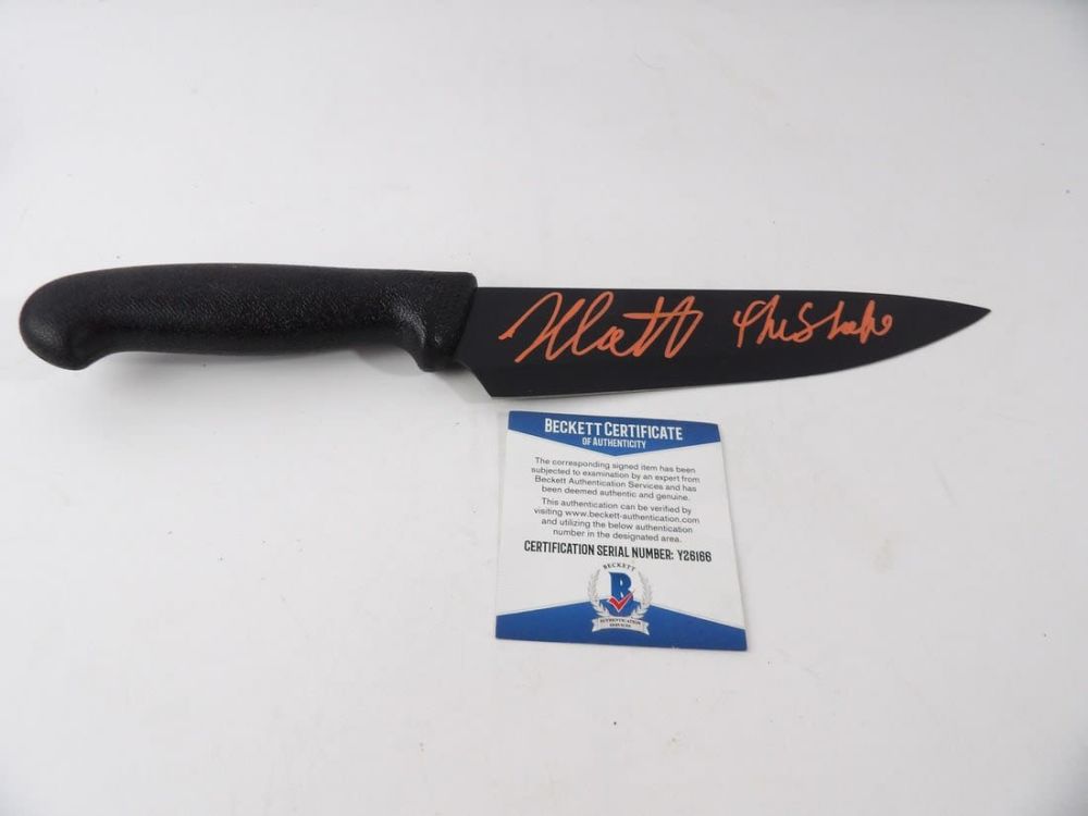 Lot 309: Nick Castle Autographed Knife. Michael Myers Halloween