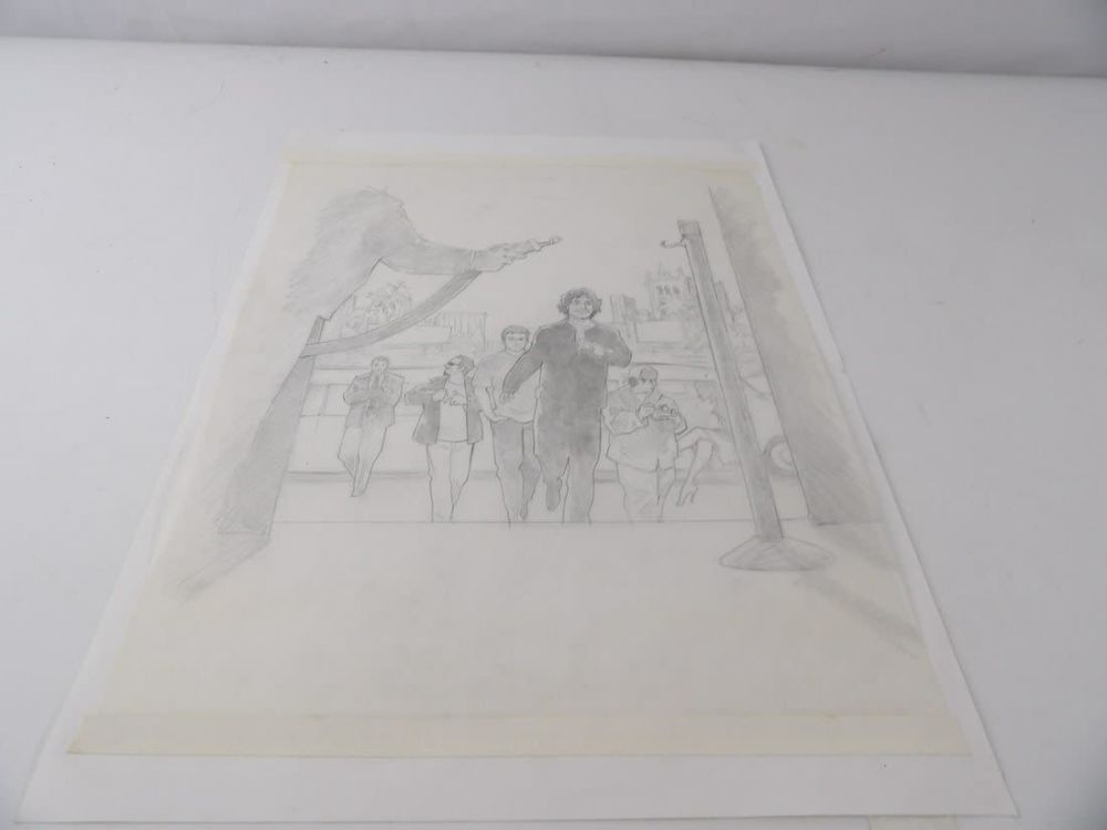 Lot 313: Storyboard Sketch for Tv Series Entourage